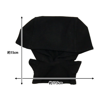 手工艺品零件“毛绒玩具衣服简单连帽衫L大小黑色MPA-4B-L”