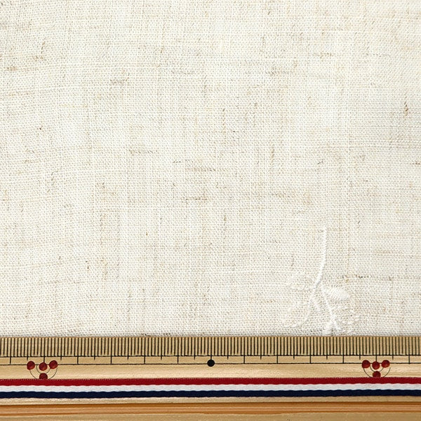 [From quantity 5] Fabric "Toromi linen blend embroidery (botanical) Kinari x White Liryem-Bot-Na"