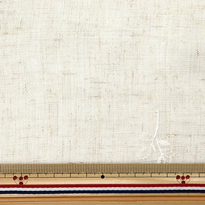 [From quantity 5] Fabric "Toromi linen blend embroidery (botanical) Kinari x White Liryem-Bot-Na"