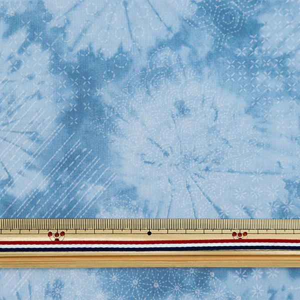[From quantity 5] Fabric 『Sheeting ScrapingSashikoWind SO-58700-1C]