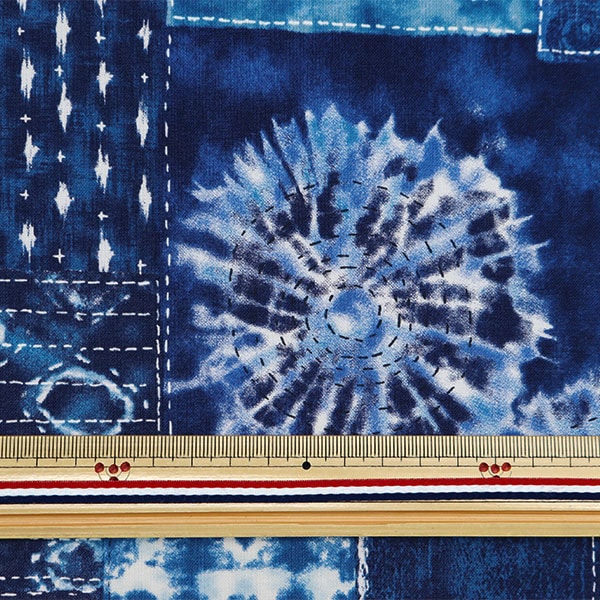 [From quantity 5] Fabric 『Sheeting ScrapingSashikoWind SO-58700-2A]