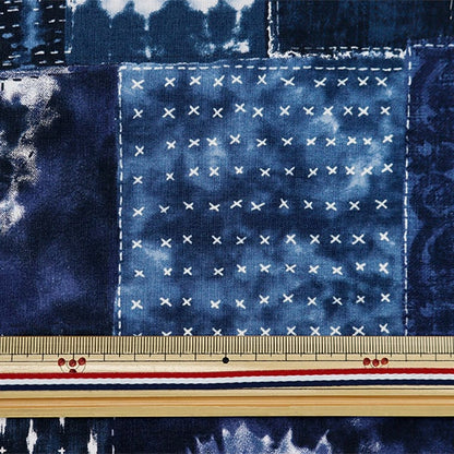 [From quantity 5] Fabric 『Sheeting ScrapingSashikoWind SO-58700-2C]