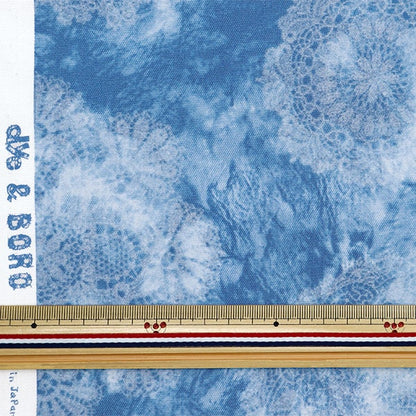 [From quantity 5] Fabric 『Oxford Closed-dyed style lace pattern SO-58600-1B]