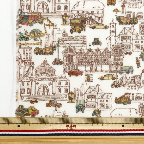Fabric "Liberty Fabric LaminatedCut Cloth Approximately 33cm x 50cm London's Calling CR363J4207-BU] Liberty Japan