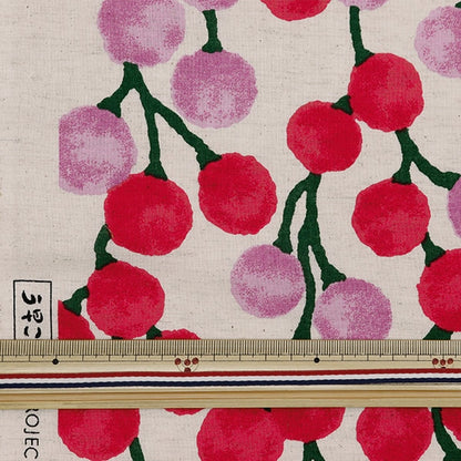 [From quantity 5] Fabric "Ukonoko cloth cotton linenSheeting Pione Red Up5926-B] COTTON KOBAYASHI