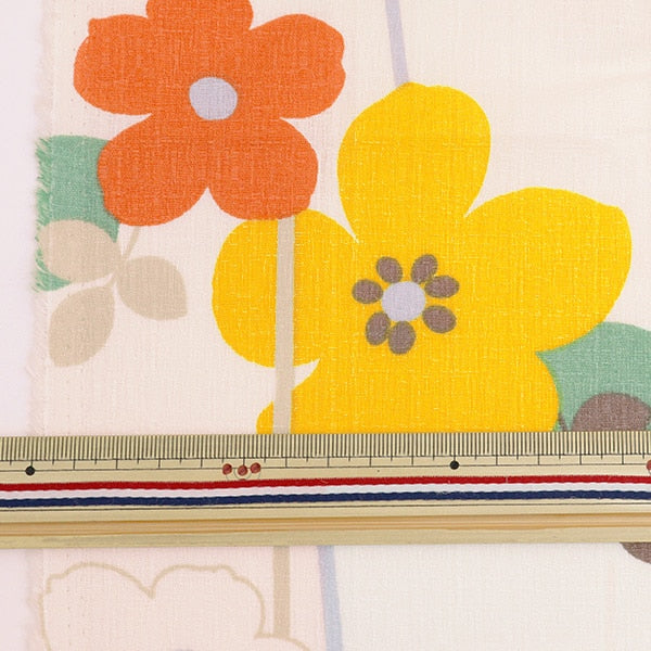 [From quantity 5] Fabric "Interior Print Melange Pattern White 142-1349-B1"