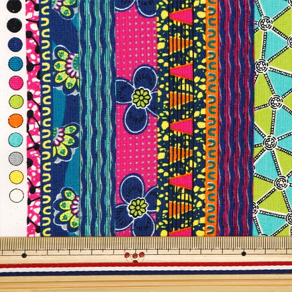 [From quantity 5] Fabric 『Sheeting African Camp Lint Border Pattern AP42807-2A]
