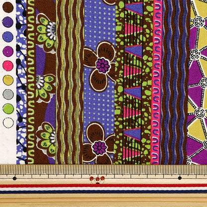 [From quantity 5] Fabric 『Sheeting African Camp Lint Border Pattern AP42807-2B]