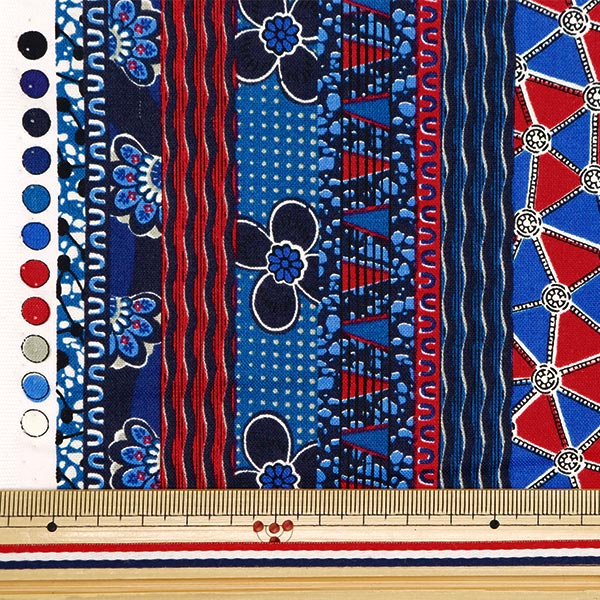 [From quantity 5] Fabric 『Sheeting African Camp Lint Border Pattern AP42807-2C]