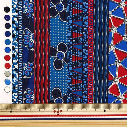 [From quantity 5] Fabric 『Sheeting African Camp Lint Border Pattern AP42807-2C]