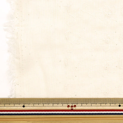 [From quantity 5] Fabric 『double gauzeEmbroidery off-white AD8145-OW]
