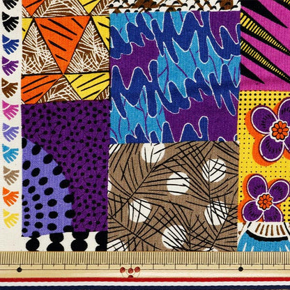 [From quantity 5] Fabric 『Sheeting African plint QuiltingPattern AP31808-1C]