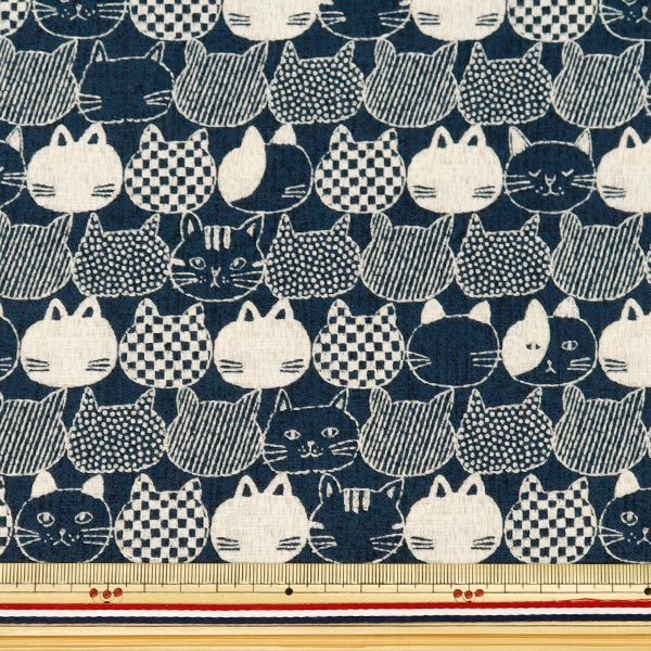 [From quantity 5] Fabric 『SheetingFine brushed MIST cat YPA-56000-2C] KOKKA