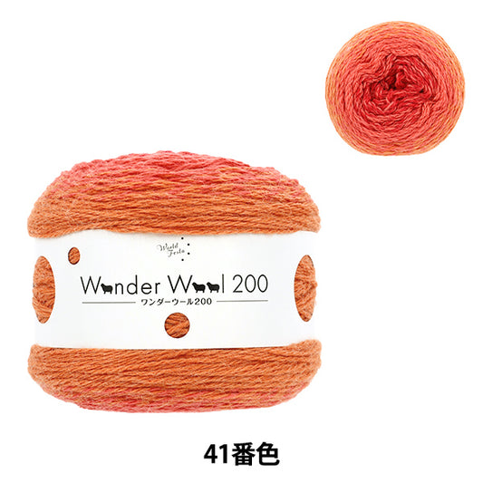 秋冬纱线 “奇迹羊毛200颜色41 JX-211A" 世界节日[Yuzawaya原来的】