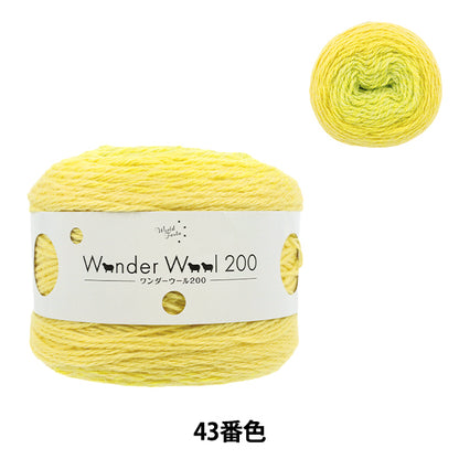 秋冬纱线 “奇迹羊毛200颜色43 JX-211A" 世界节日[Yuzawaya原来的】