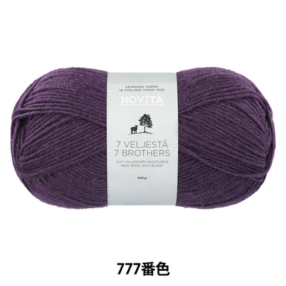 袜子纱线 "Novita 7 Brothers Classic Collection 777 Number Crocus] Novita