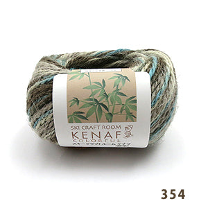 春夏纱线 "工艺室kenaf（手工艺室kenaf）染色353颜色“滑雪滑雪纱