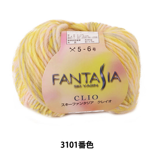 秋冬纱线 “ Fantasia Clio（幻想曲Clayo）3101颜色”滑雪滑雪纱
