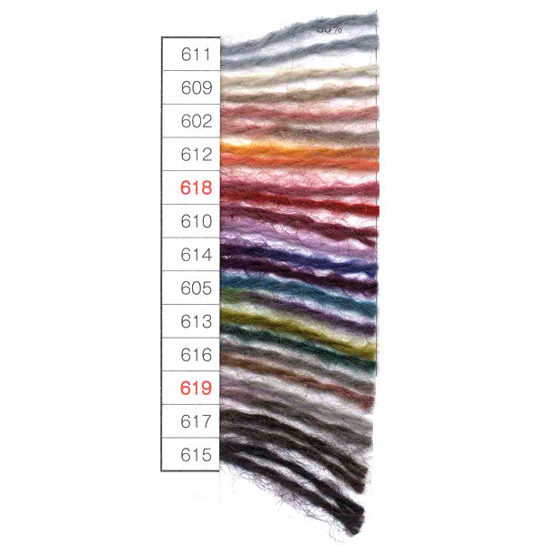 秋冬纱线 "Dia Mohairdeux羊驼 羊驼毛）打印619颜色] DIAMOND KNITTING YARN