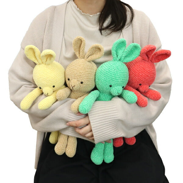 【動画付き】 手芸キット 『ウサギのあみぐるみキット イエロー』