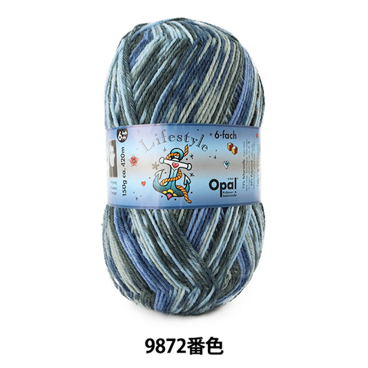 袜子纱线 纱线 "生活方式（生活方式）6ply 9872颜色“蛋白石蛋白石