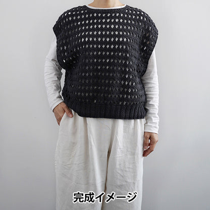 編み物キット 『バックスリット透かしベストA 25S-0401』 DARUMA ダルマ 横田