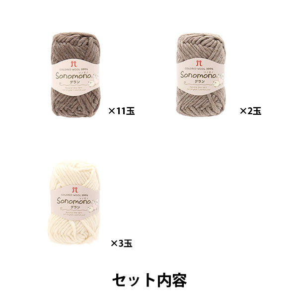 編み物キット 『編み込みの丸ヨークプルオーバー 145-240-023』 Hamanaka ハマナカ