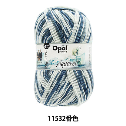 袜子纱线 纱线 “ Aquarel -4ply Color 11532”蛋白石