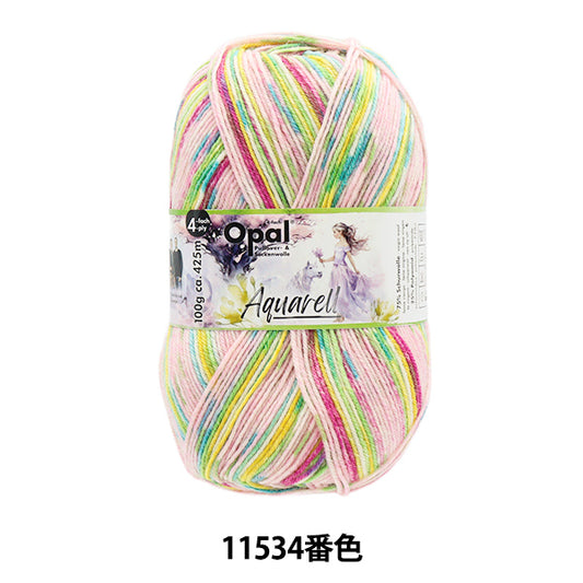 袜子纱线 纱线 “ Aquarel -4ply Color 11534”蛋白石