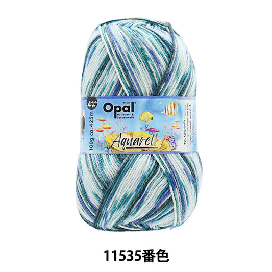 袜子纱线 纱线 “ Aquarel -4ply Color 11535”蛋白石