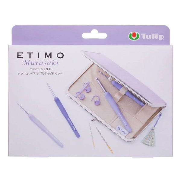 编织针 "Etimo Murasaki带有垫子握把钩针设置tem-001" 郁金香