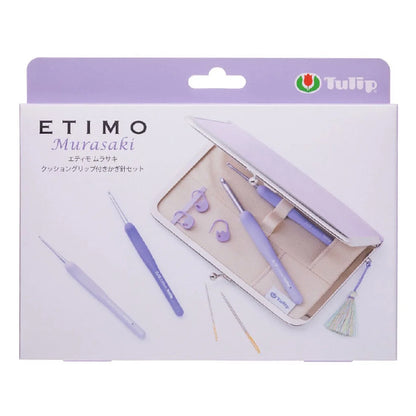 编织针 "Etimo Murasaki带有垫子握把钩针设置tem-001" 郁金香