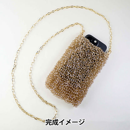 【動画付き】 編み物キット 『プチポシェット ゴールド』 MARCHENART メルヘンアート