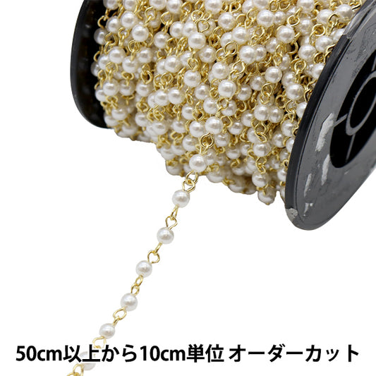 [来自数量5]附件括号“珍珠链白色X金色4mm WC-4G”