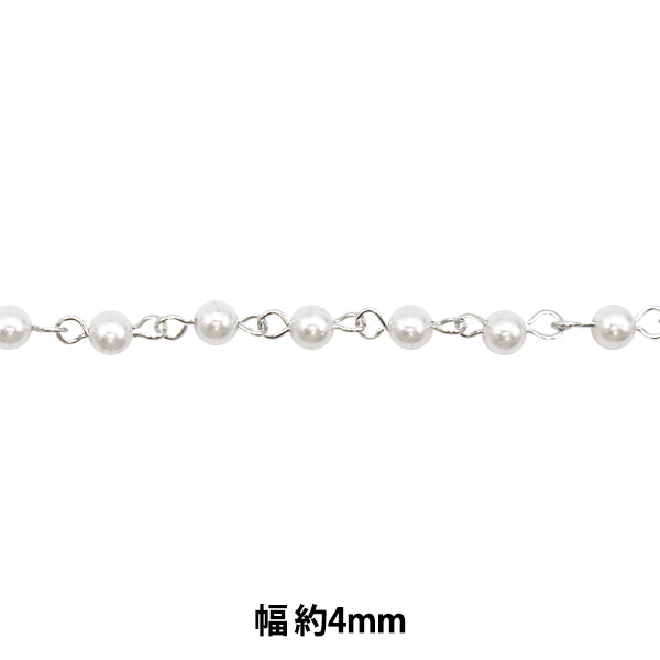 [来自数量5]附件括号“珍珠链白色X银4mm WC-4S”