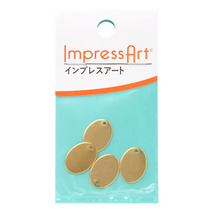メタルスタンピング 『ImpressArt スタンピングブランク プレート(楕円) 約18×13mm 3個入 U3010//1』