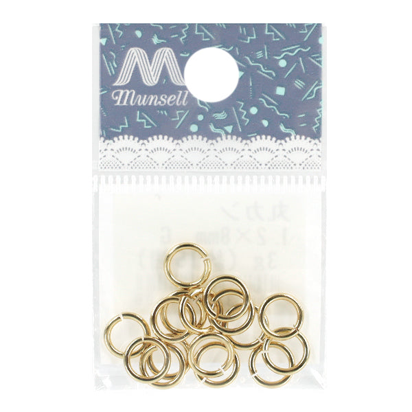 手芸金具 『丸カン 約1.2×8mm ゴールド 約3g入り』
