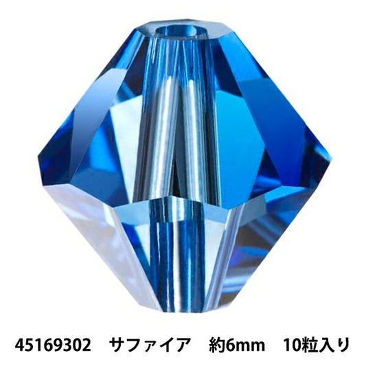 Accessory material "Presio SalondelBeads 45169302 Sapphire 6mm 10 tablets]