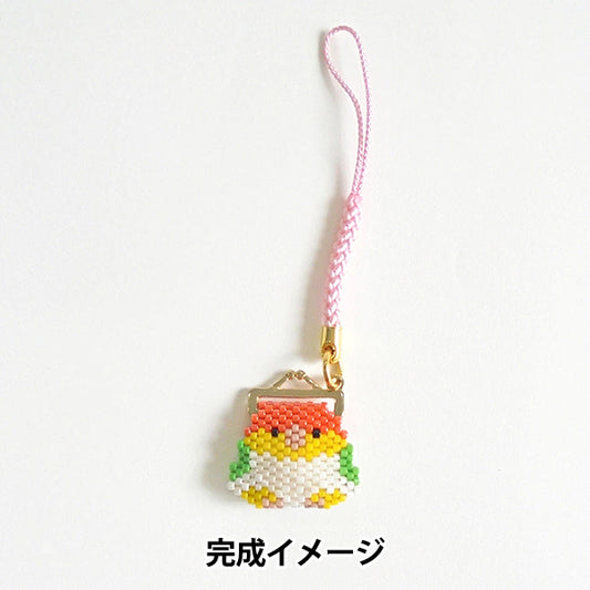 ビーズキット 『京・小鳥のがまぐち根付け シロハラインコ PB-340』 HOBBIX 京都・西陣 ホビックス