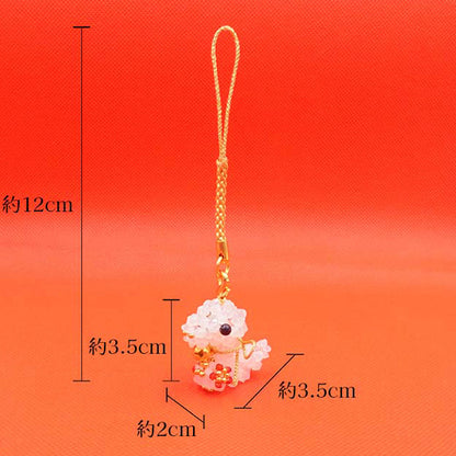 ビーズキット 『京・金運白へび根付け BK-132』 HOBBIX 京都・西陣 ホビックス