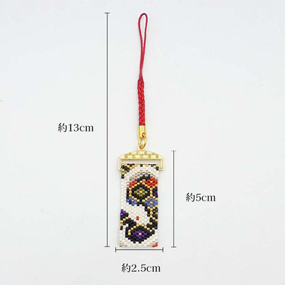 ビーズキット 『財運到来白へび根付け PB-332』 HOBBIX 京都・西陣 ホビックス