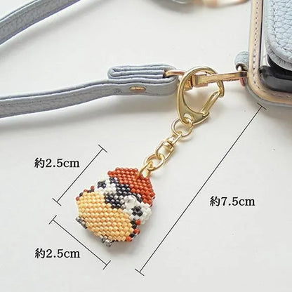 BeadsKit "Kyoto Animal Proverb Keychain: Sparrow's Tears PB-355" HOBBIX Kyoto Nishijin Hobbix
