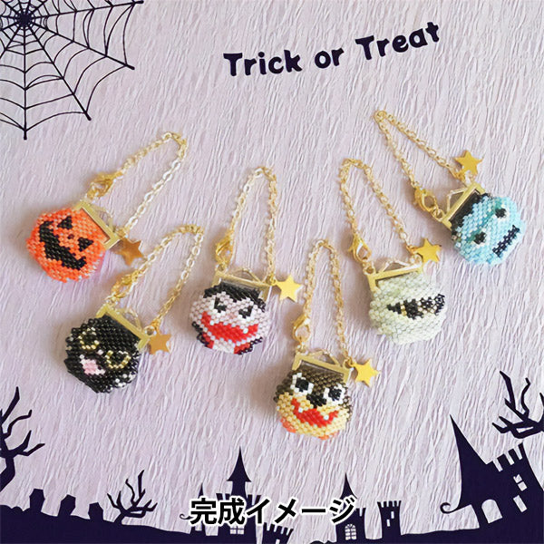 BeadsKit "Halloween Monster's Gamachi Charm Black Cat PB-362" HOBBIX Kyoto Nishijin Hobbix