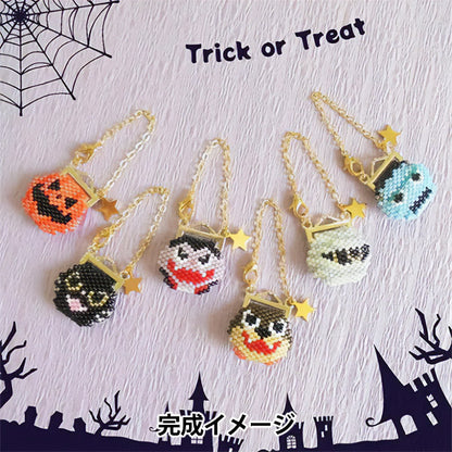 BeadsKit "Halloween Monster's Gamachi Charm Black Cat PB-362" HOBBIX Kyoto Nishijin Hobbix