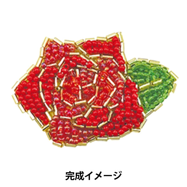 ビーズキット 『and t kit labo お花刺しゅうブローチ バラ atkl-2』 TOHO BEADS トーホービーズ
