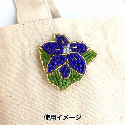 ビーズキット 『and t kit labo お花刺しゅうブローチ キキョウ atkl-3』 TOHO BEADS トーホービーズ
