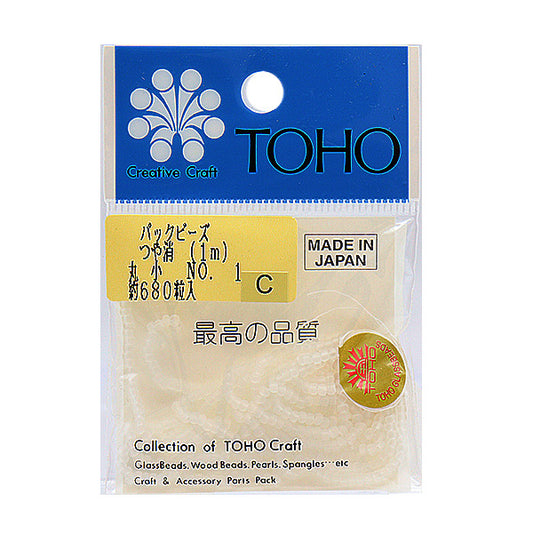 ビーズ 『パックビーズ つや消 丸小 2.2mm No.1』 TOHO BEADS トーホービーズ