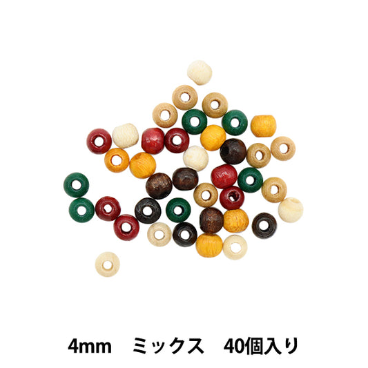 ビーズ『ウッドビーズ NR4-M』TOHOBEADSトーホービーズ