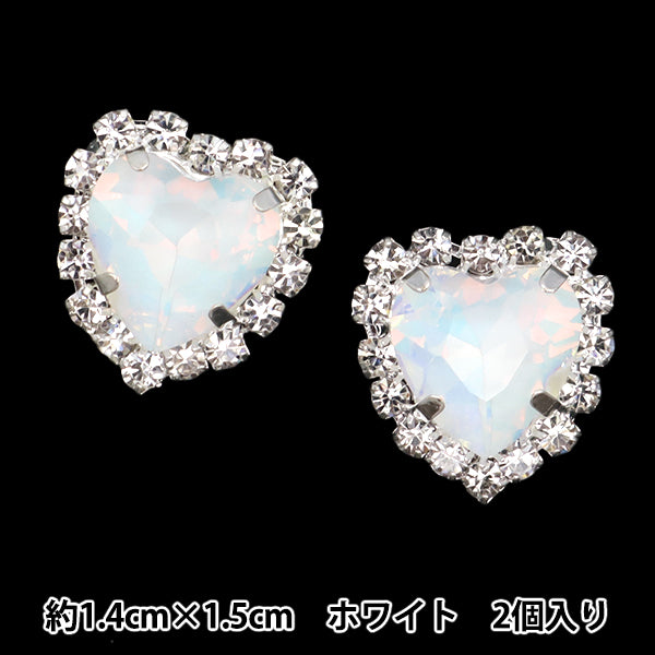 手芸パーツ 『ビジューセンターパーツ 2個入り ホワイト 10-4933』