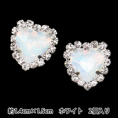 手芸パーツ 『ビジューセンターパーツ 2個入り ホワイト 10-4933』